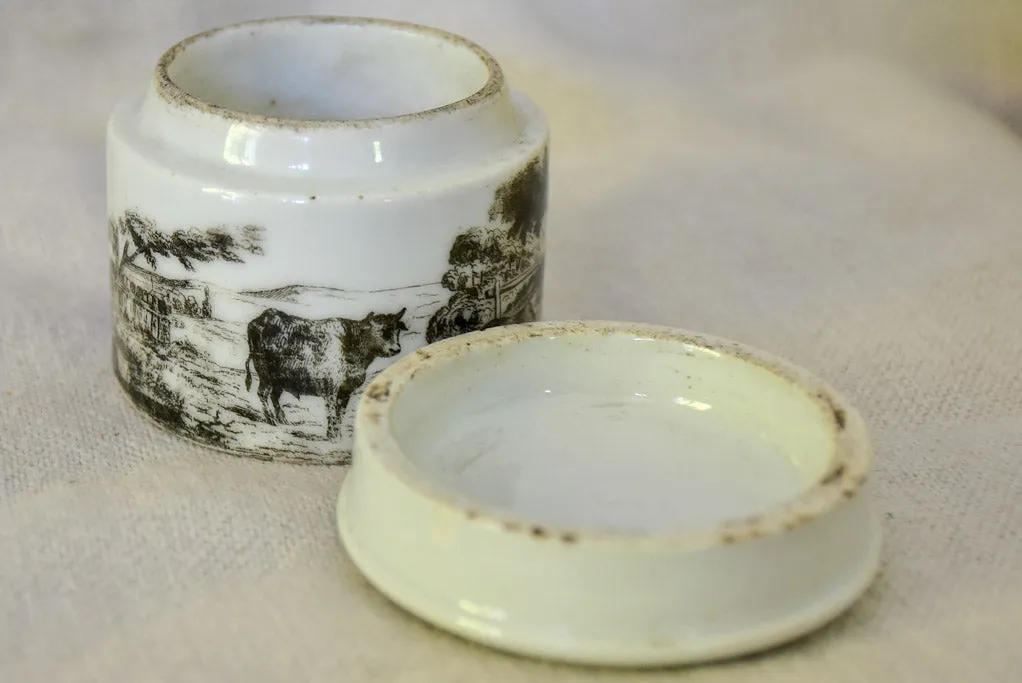 Antique French marrow pot 2¾"