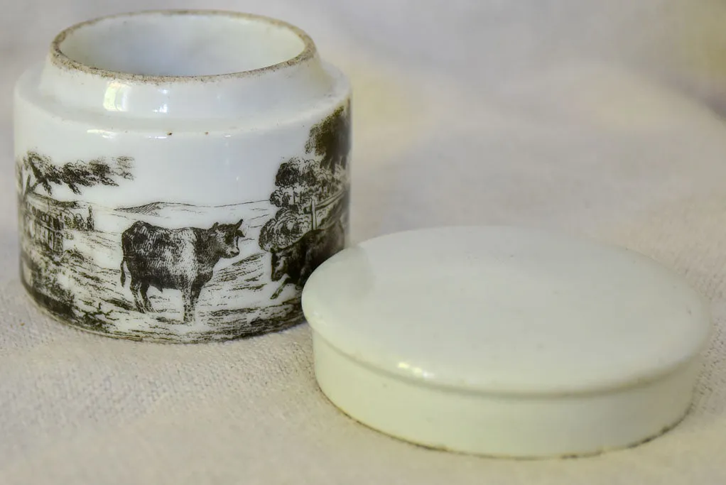 Antique French marrow pot 2¾"