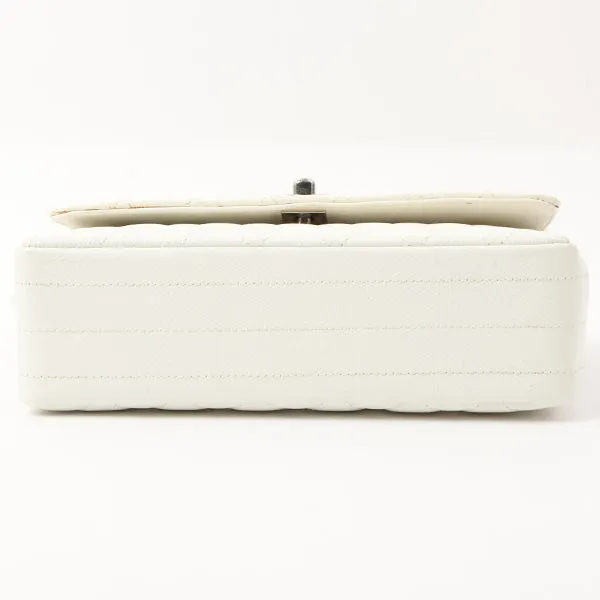 Chanel Around 1996 Made Pvc Turn-Lock Plastic Chain Handbag White