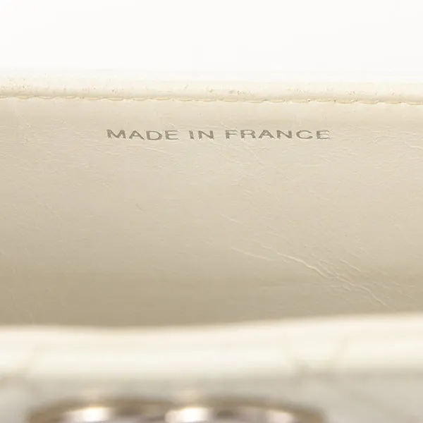 Chanel Around 1996 Made Pvc Turn-Lock Plastic Chain Handbag White