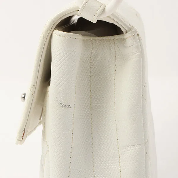 Chanel Around 1996 Made Pvc Turn-Lock Plastic Chain Handbag White