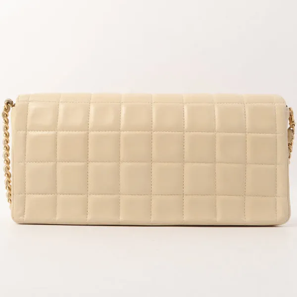 Chanel Around 2000 Made Chocobar Turn-Lock Chain Bag Ivory