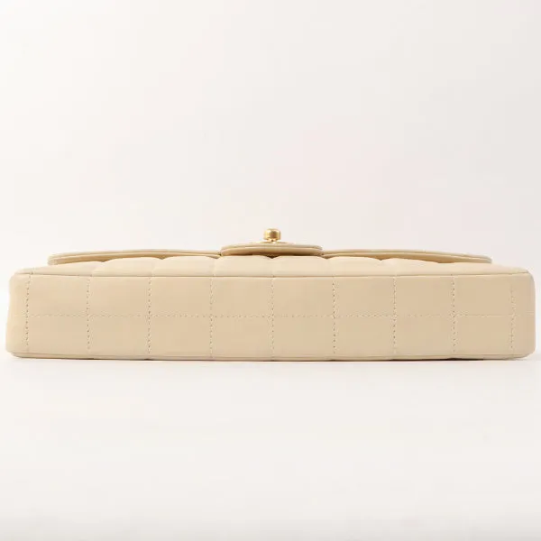 Chanel Around 2000 Made Chocobar Turn-Lock Chain Bag Ivory