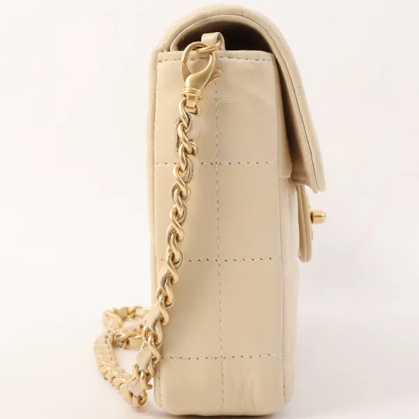 Chanel Around 2000 Made Chocobar Turn-Lock Chain Bag Ivory