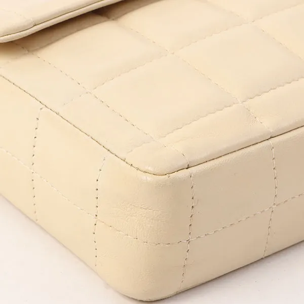 Chanel Around 2000 Made Chocobar Turn-Lock Chain Bag Ivory