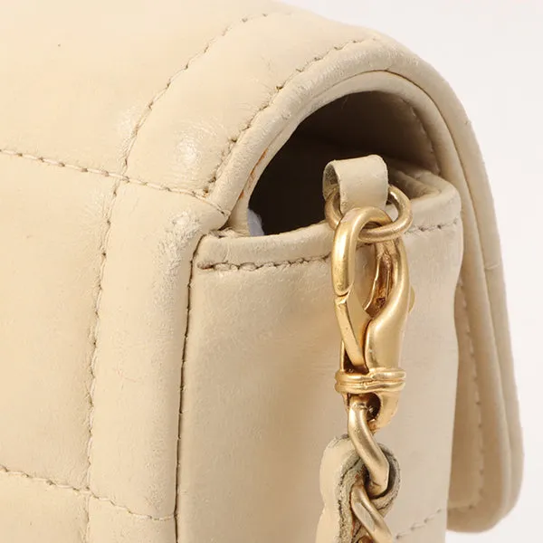Chanel Around 2000 Made Chocobar Turn-Lock Chain Bag Ivory