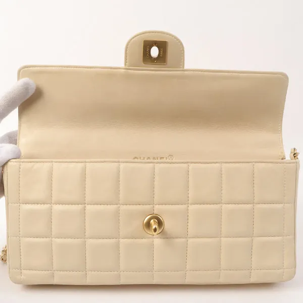 Chanel Around 2000 Made Chocobar Turn-Lock Chain Bag Ivory