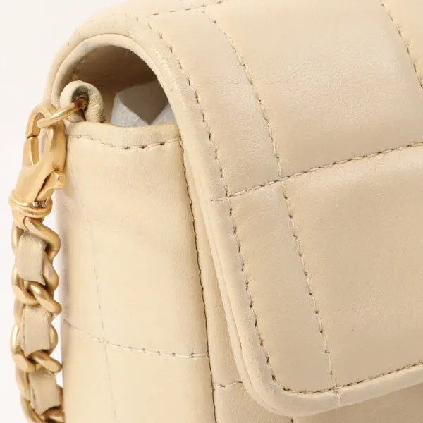 Chanel Around 2000 Made Chocobar Turn-Lock Chain Bag Ivory