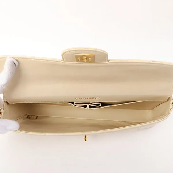 Chanel Around 2000 Made Chocobar Turn-Lock Chain Bag Ivory