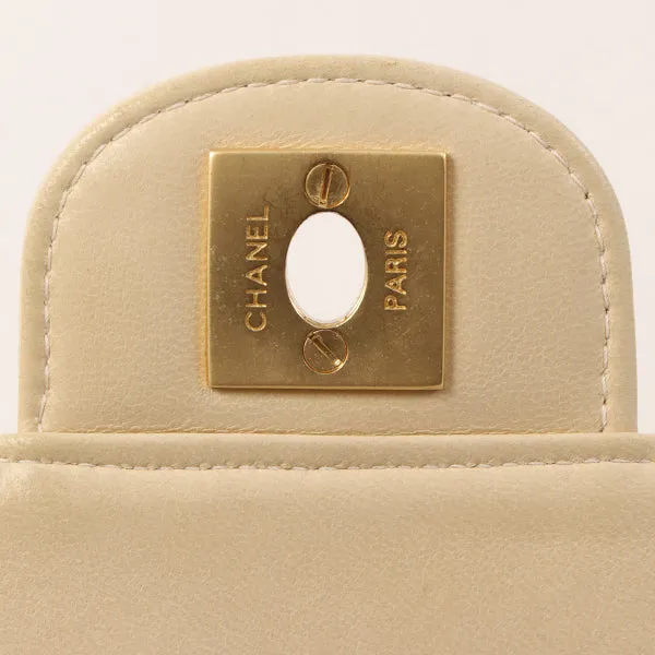 Chanel Around 2000 Made Chocobar Turn-Lock Chain Bag Ivory