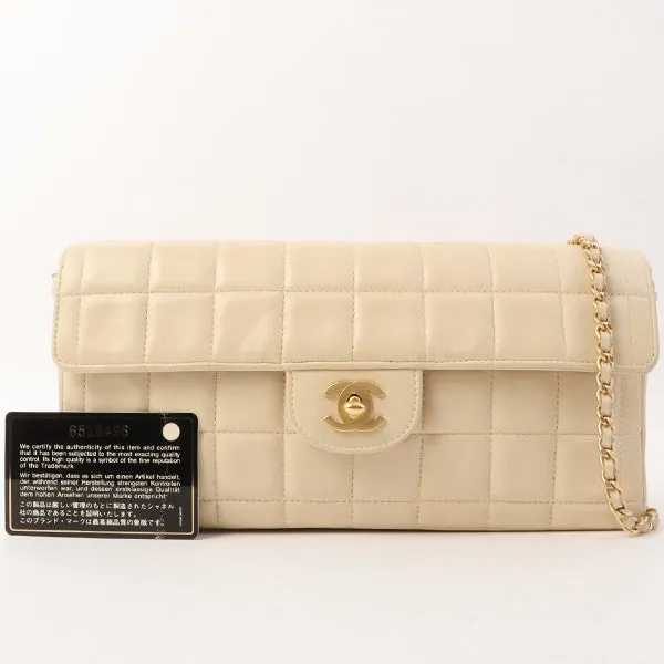 Chanel Around 2000 Made Chocobar Turn-Lock Chain Bag Ivory