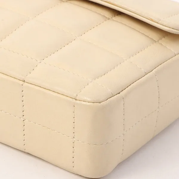 Chanel Around 2000 Made Chocobar Turn-Lock Chain Bag Ivory