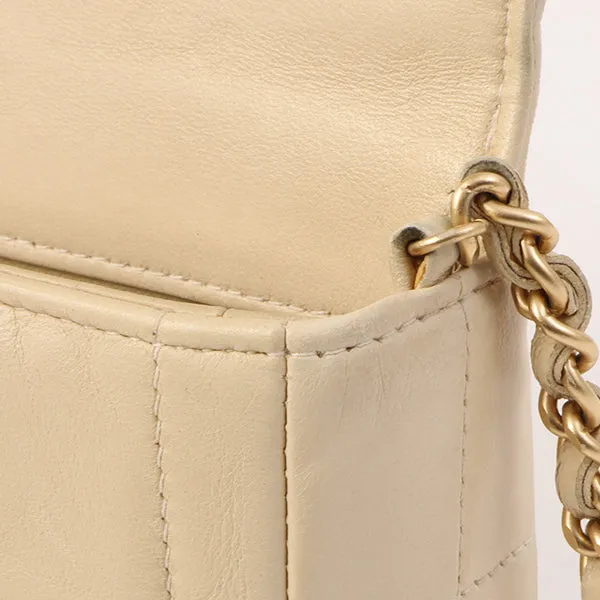 Chanel Around 2000 Made Chocobar Turn-Lock Chain Bag Ivory