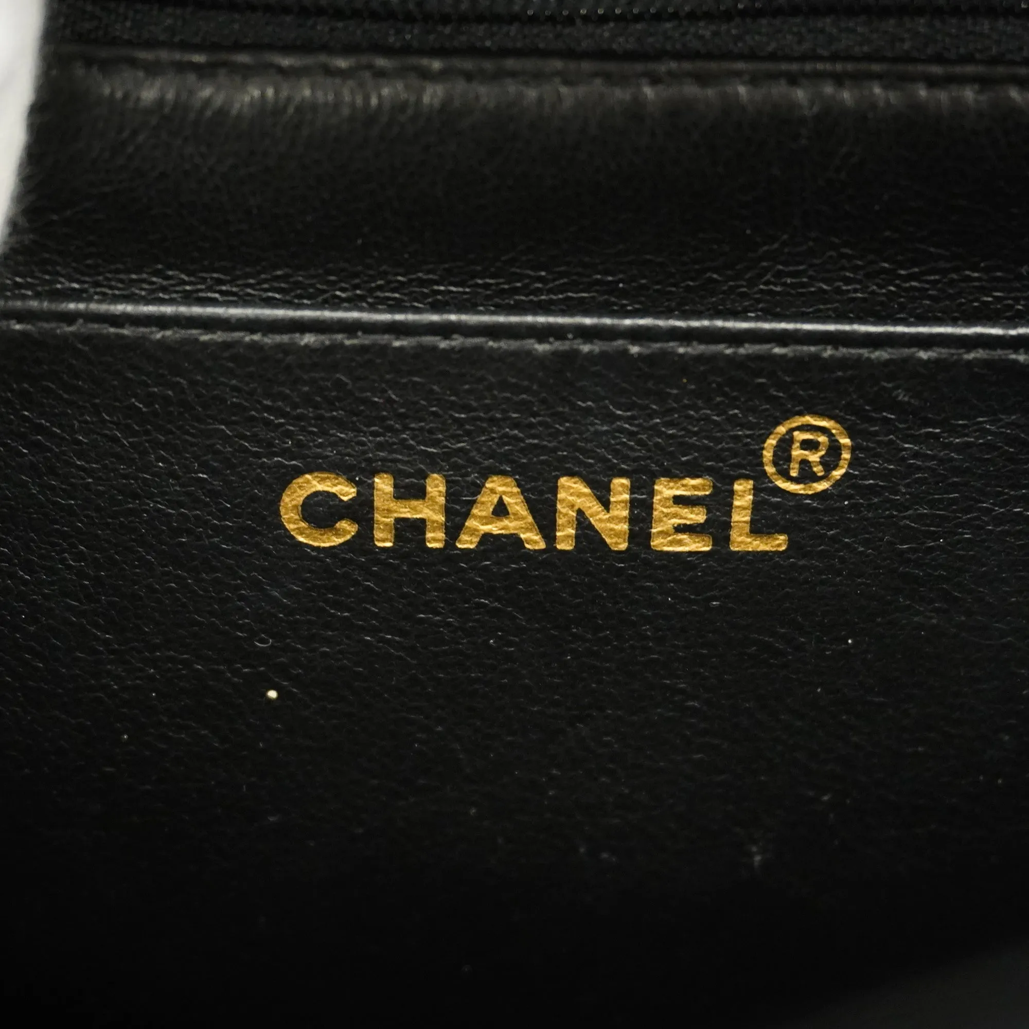 CHANEL   Matelasse Chain Shoulder Women's Caviar Leather Shoulder Bag Black