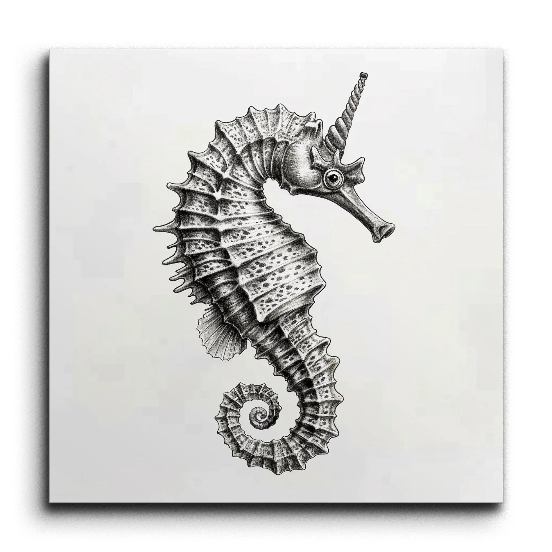 Monochrome Seahorse Fantasy