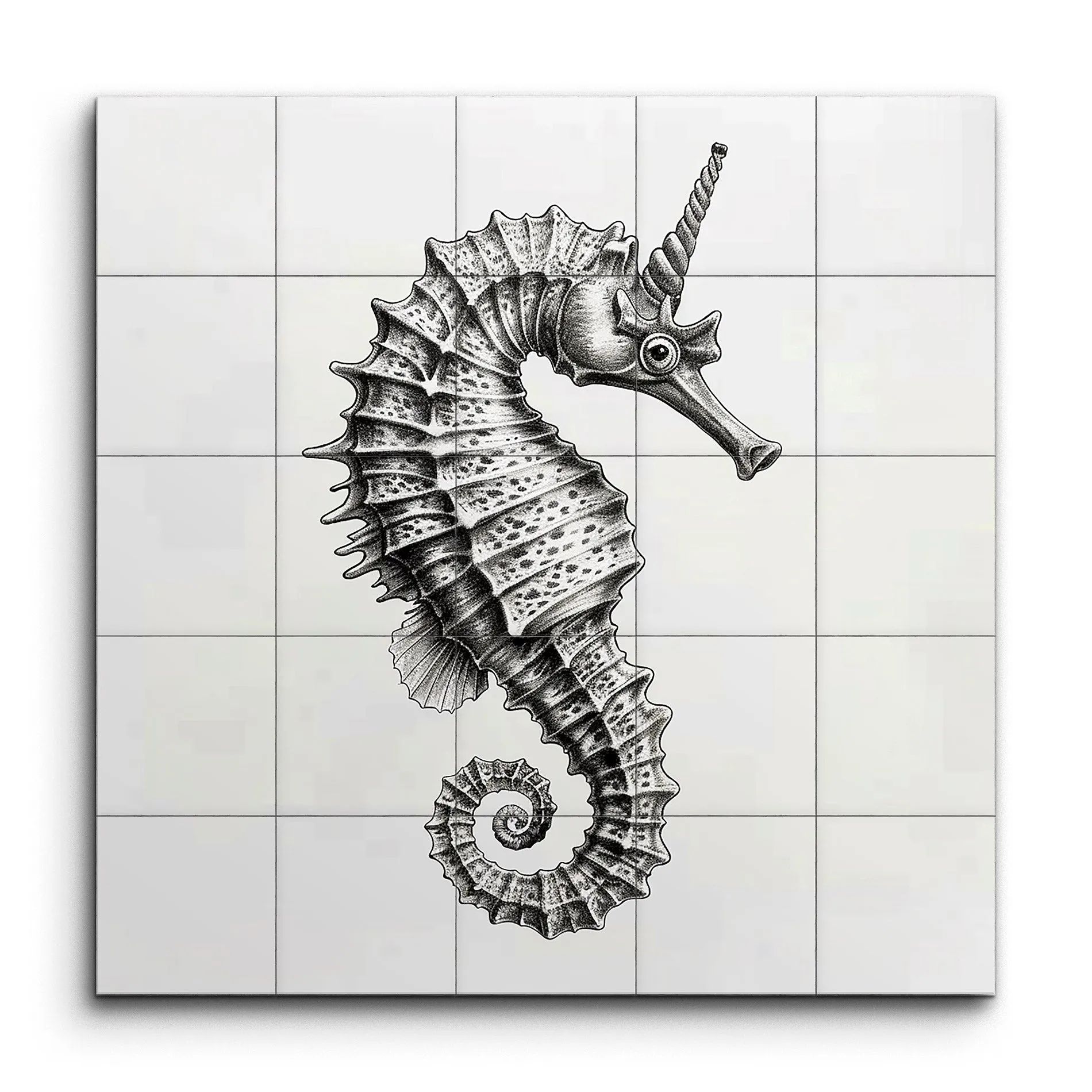 Monochrome Seahorse Fantasy