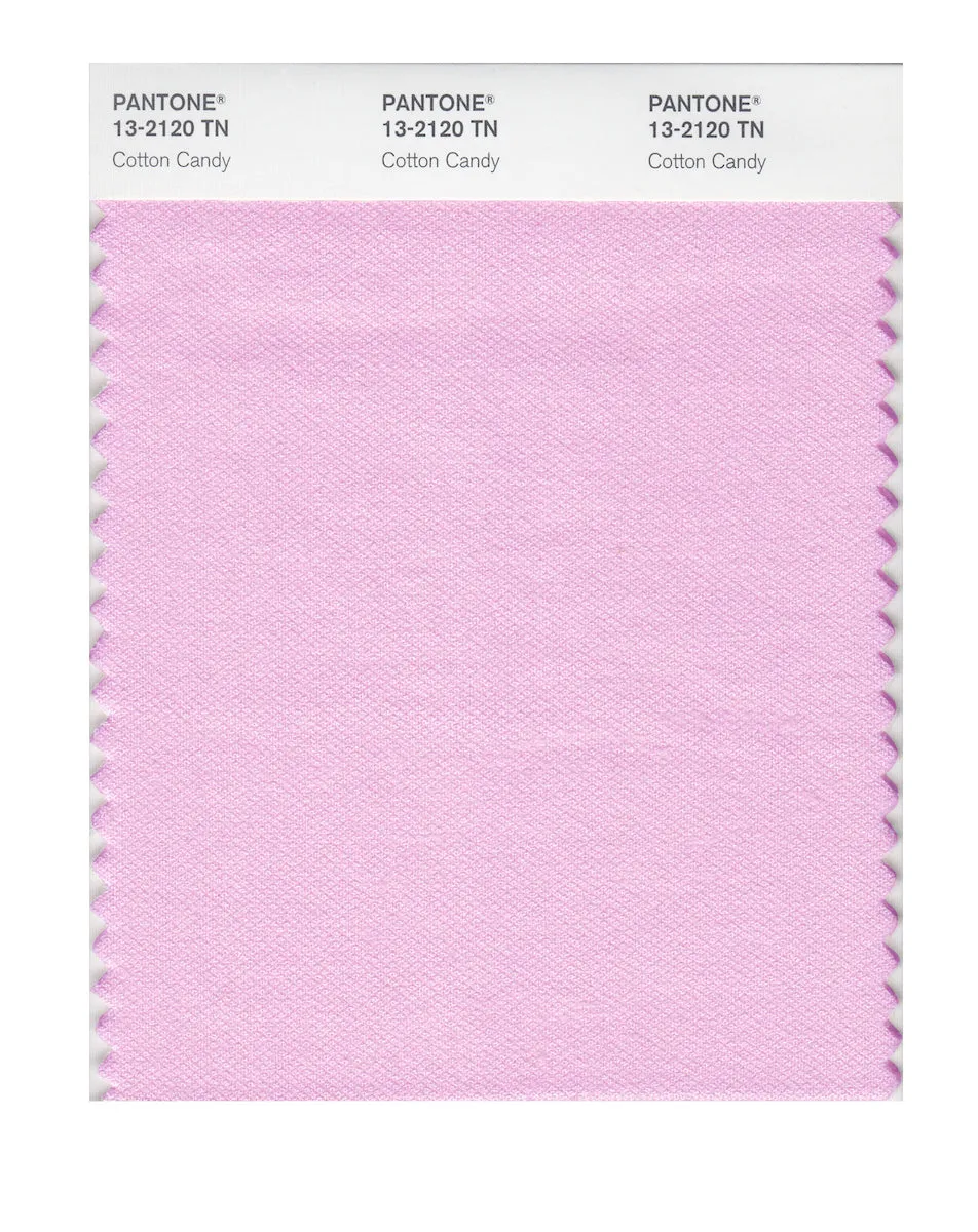 Pantone Nylon Brights Swatch Card 13-2120 TCX (Cotton Candy)