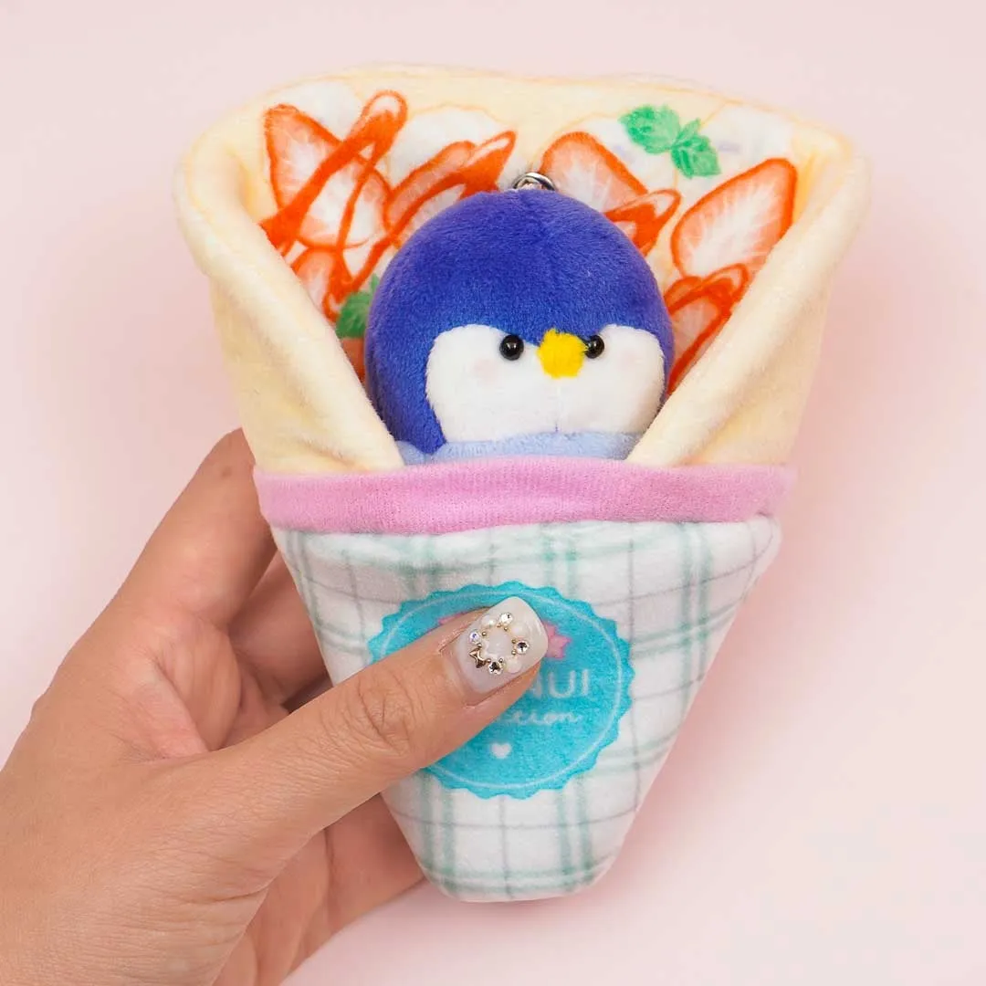 Penguin In Crepe Plush Charm - Mini