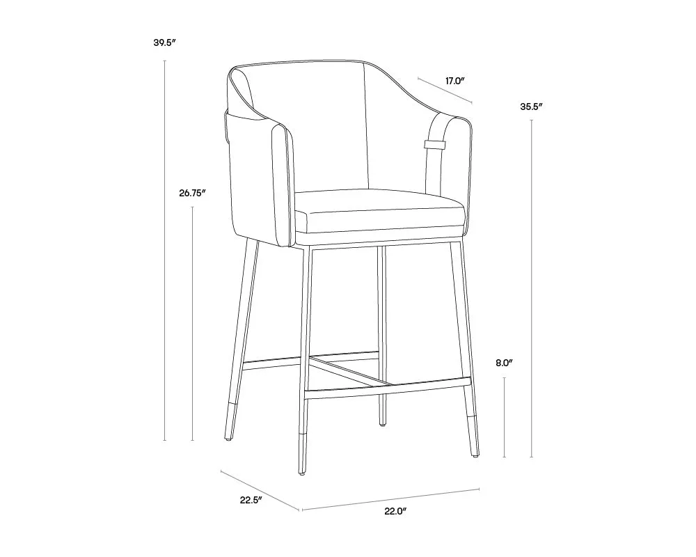 Sunpan Carter Counter Stool