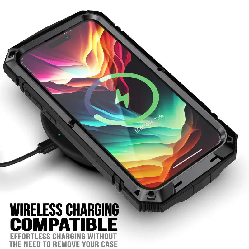 with Kickstand Military Heavy Duty Hard Phone Case Built in Screen for iPhone